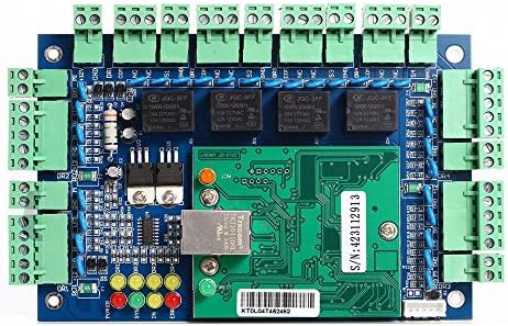MENGQI-CONTROL RFID Keypad Access Control System Card or PIN Code Open 4 Doors Strike Lock Smart TCPIP Control Board Keypad Door Access 110-240V Power Supply Box
