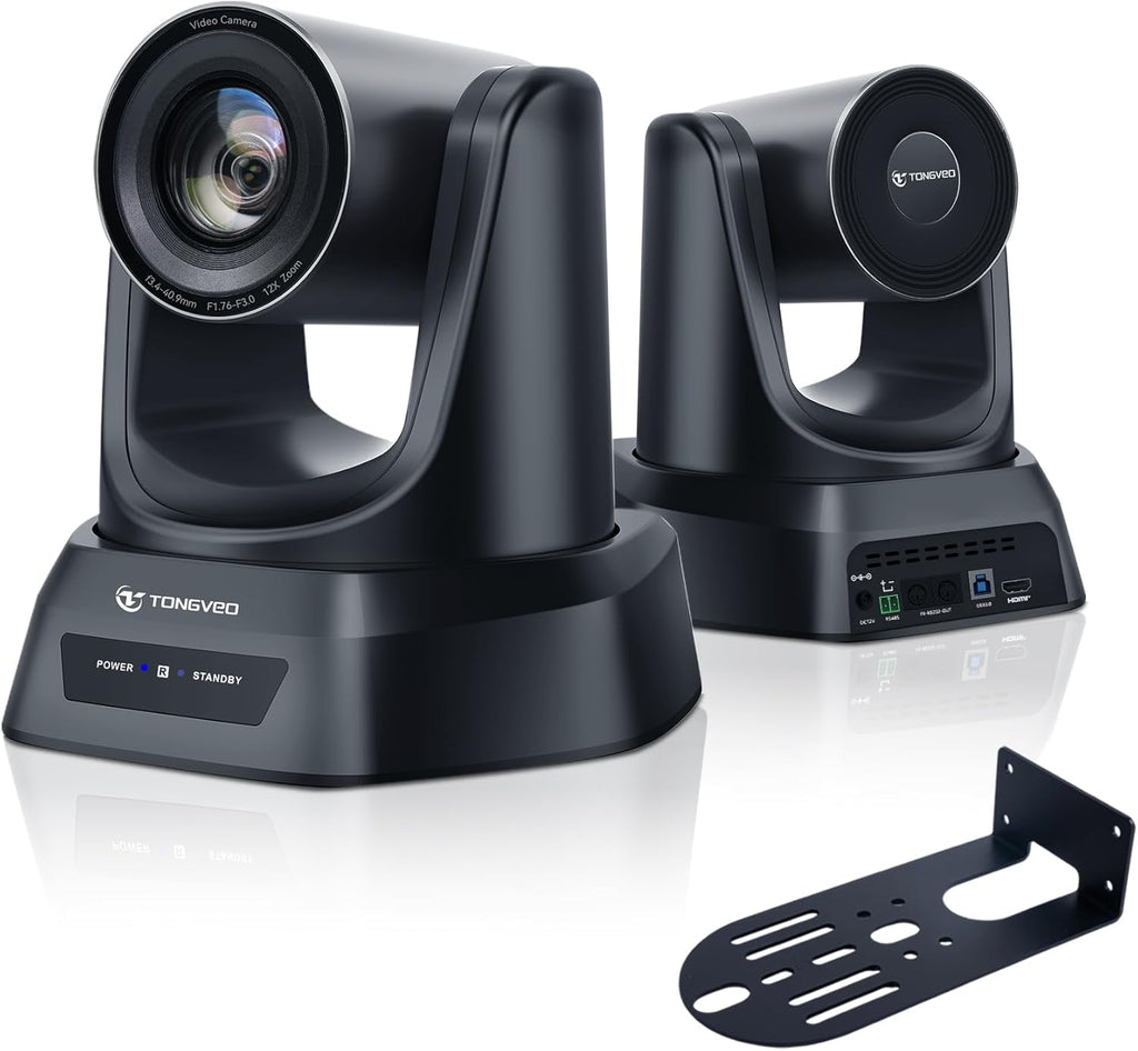 TONGVEO PTZ Camera AI Auto Tracking 12X Optical Zoom Conference Room Camera