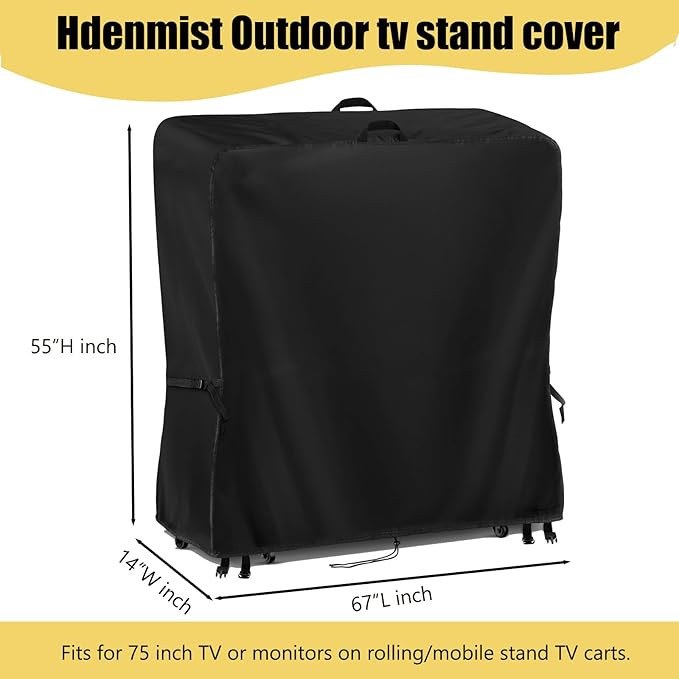 Hdenmist Outdoor TV Cover 67 Inch Weatherproof, Waterproof Outdoor TV Stand