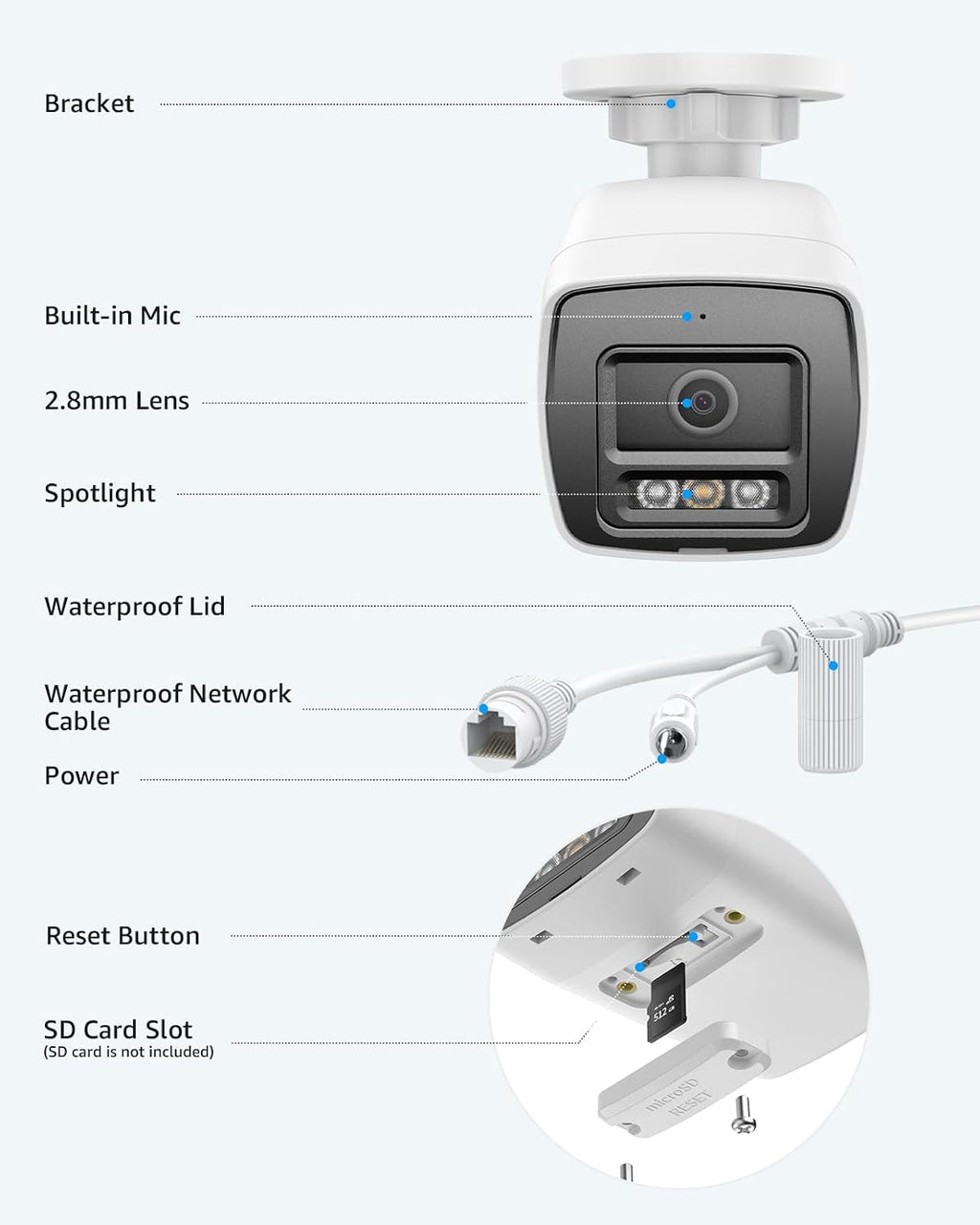 annke 12mp bullet poe security camera outdoor, smart, view 9