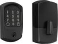 Schlage Encode Smart WiFi Deadbolt Lock with Greenwich Trim, Matte Black