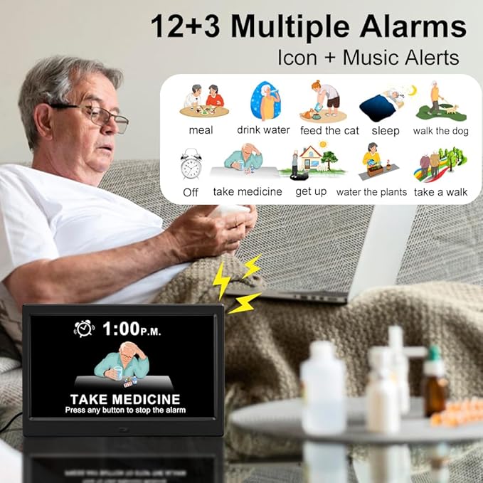 CAZOKASI Extra Large Impaired Vision Digital Alarm Clock