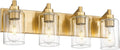 METWET 4-Light Bathroom Light Fixtures, Brushed Gold Vanity Light