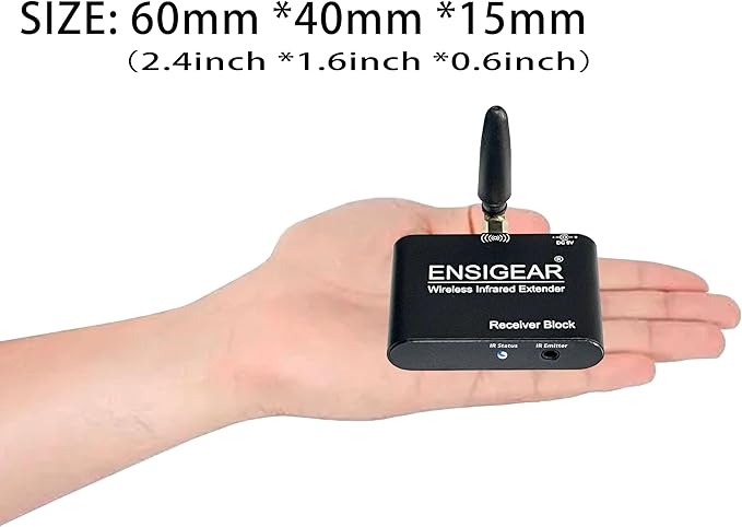 ENSIGEAR Wireless IR Repeater Kit, Infrared Remote Control Extender, Infrared