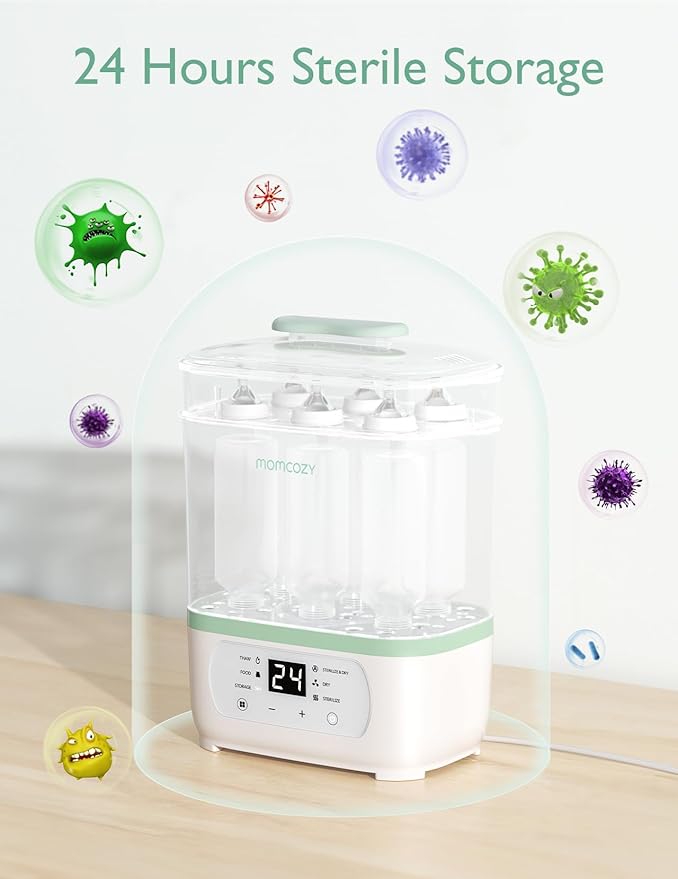 Momcozy Bottle Sterilizer and Dryer, 8-in-1 Electric Steam Baby Bottle