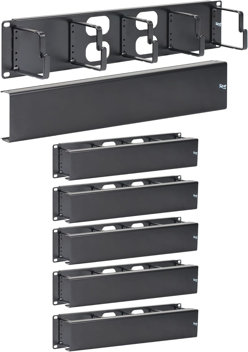ICC 2U Ring Cable Manager Panel (6-Pack)