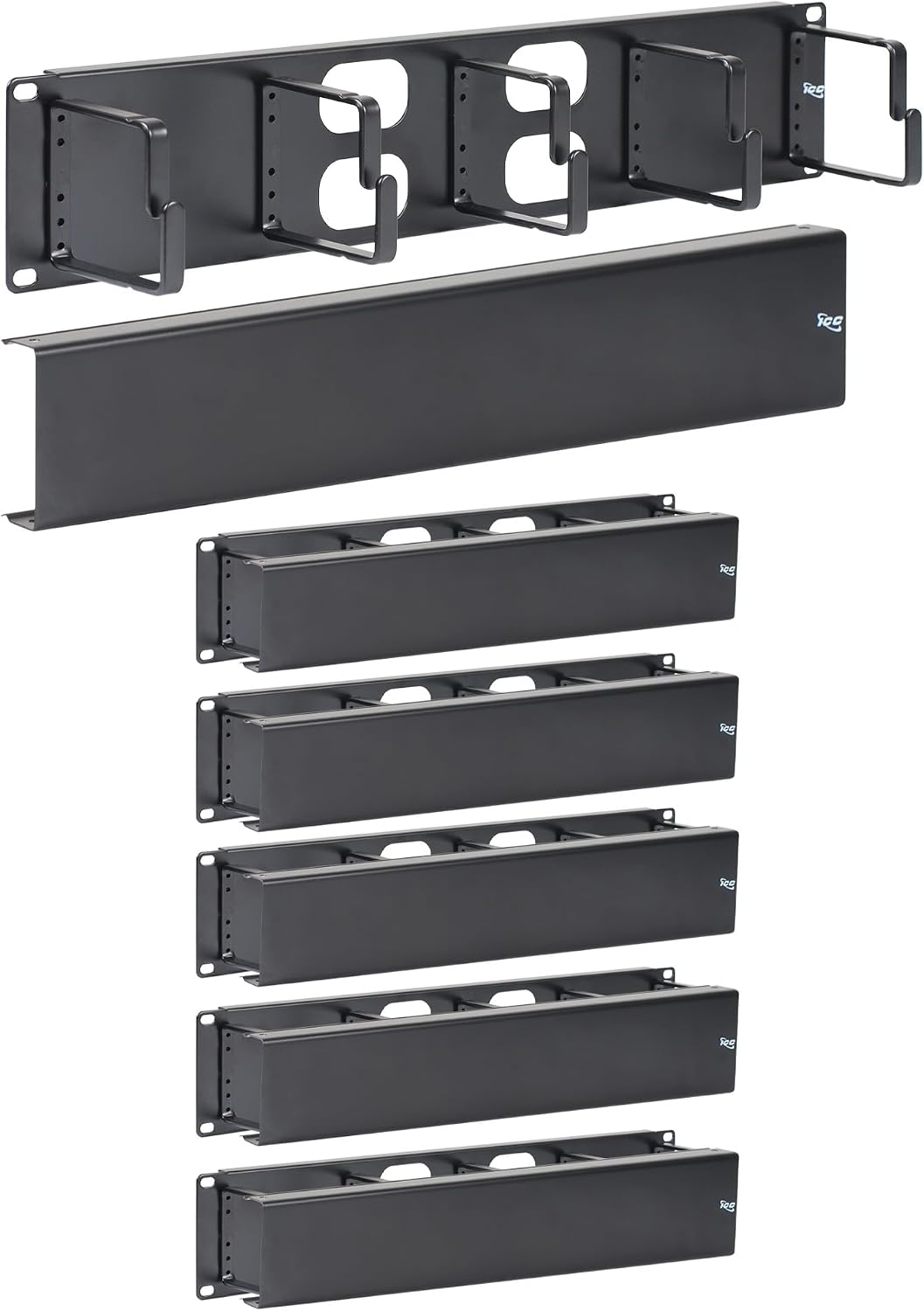 ICC 2U Ring Cable Manager Panel (6-Pack)