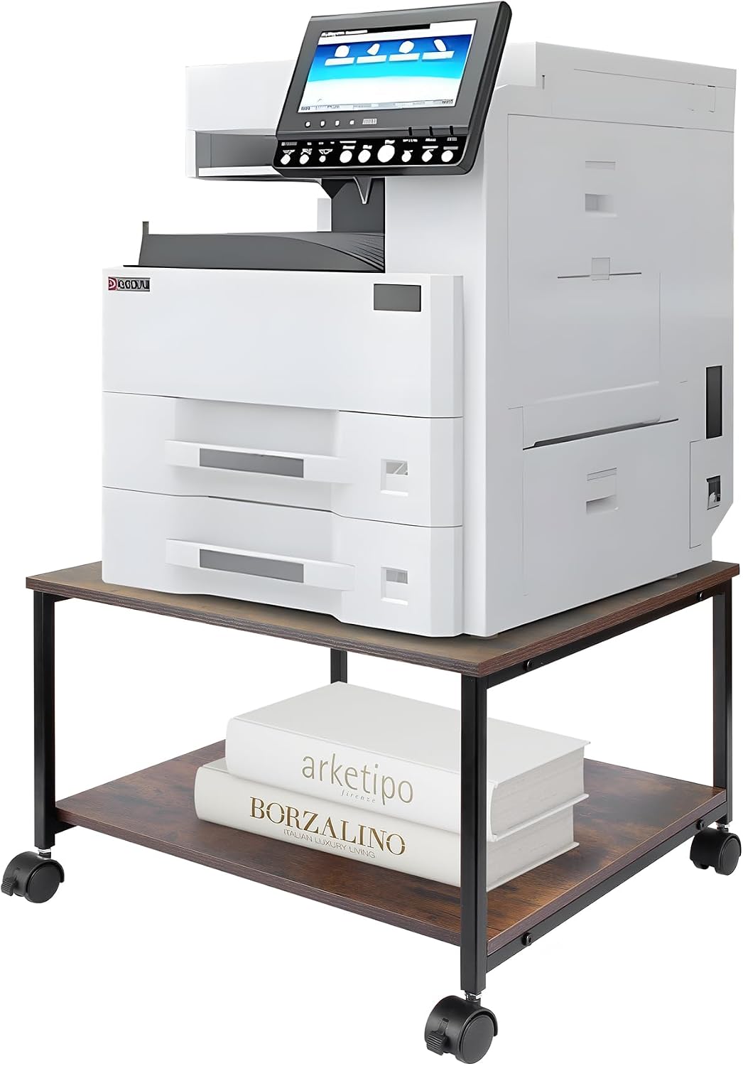 EMERIT Printer Stand, 19.5''x19.5''x12.8'' 2 Tier Large Printer Laser Table