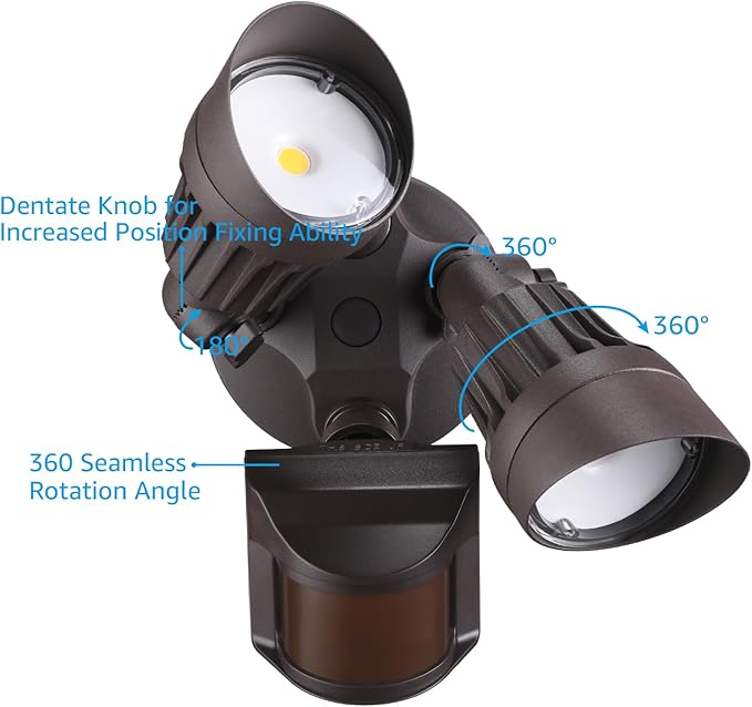 LEONLITE COB LED Security Light, Motion Sensor Outdoor Lights, Dusk to Dawn