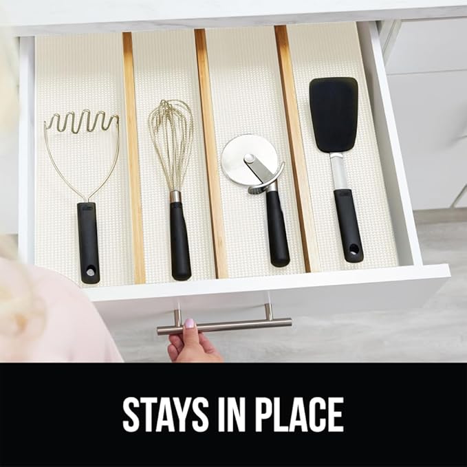 GORILLA GRIP powerGRIP Drawer Shelf and Cabinet Liner, Thick Strong Hold