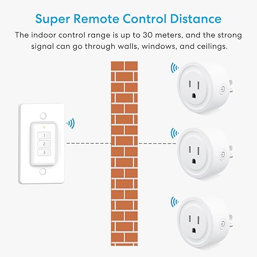 LoraTap 656ft Wireless Wall-Switch: Remote Control Outlet 3 Pack — Lights &