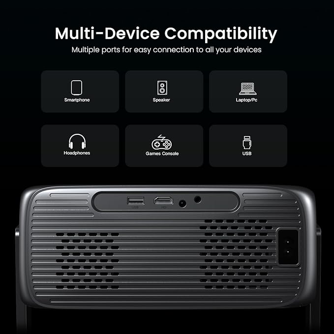2000 ANSI Official Licensed Google TV Outdoor Projector 4K Full HD, Smart