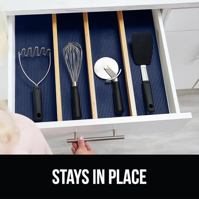 GORILLA GRIP powerGRIP Drawer Shelf and Cabinet Liner, Thick Strong Hold