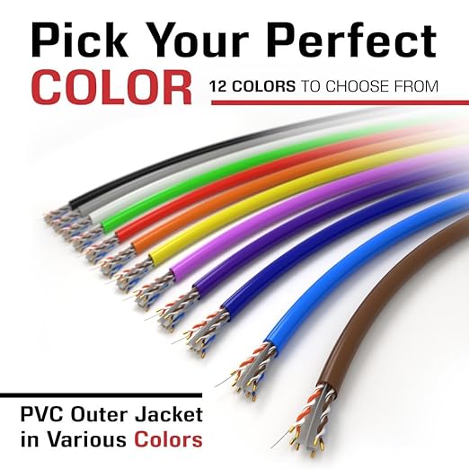 Dripstone CAT6 Ethernet Cable 1000ft Bulk Network LAN Wire 23AWG Solid CCA UTP