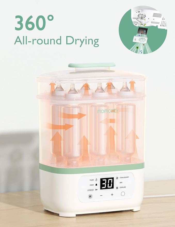 Momcozy Bottle Sterilizer and Dryer, 8-in-1 Electric Steam Baby Bottle