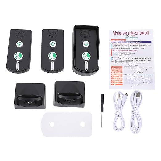 Swokely Rechargeable Wireless Intercom Unit, 2-Way Talking, 500 Meter Talking (2 Pcs)