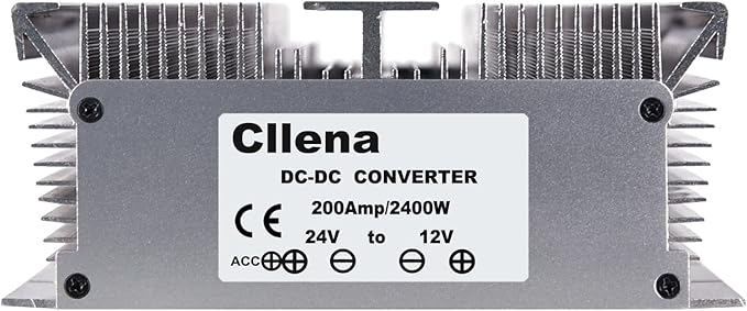 Cllena 24V to 12V Step Down Converter Voltage Regulator 200A 2400W Waterproof