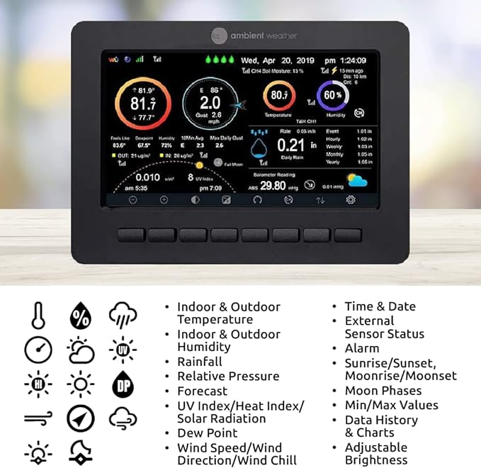 Ambient Weather WS-5000 Ultrasonic Smart Weather Station