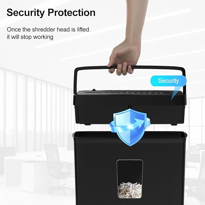Woolsche Paper Shredder for Home, 5 Sheet Desktop Cross Cut
