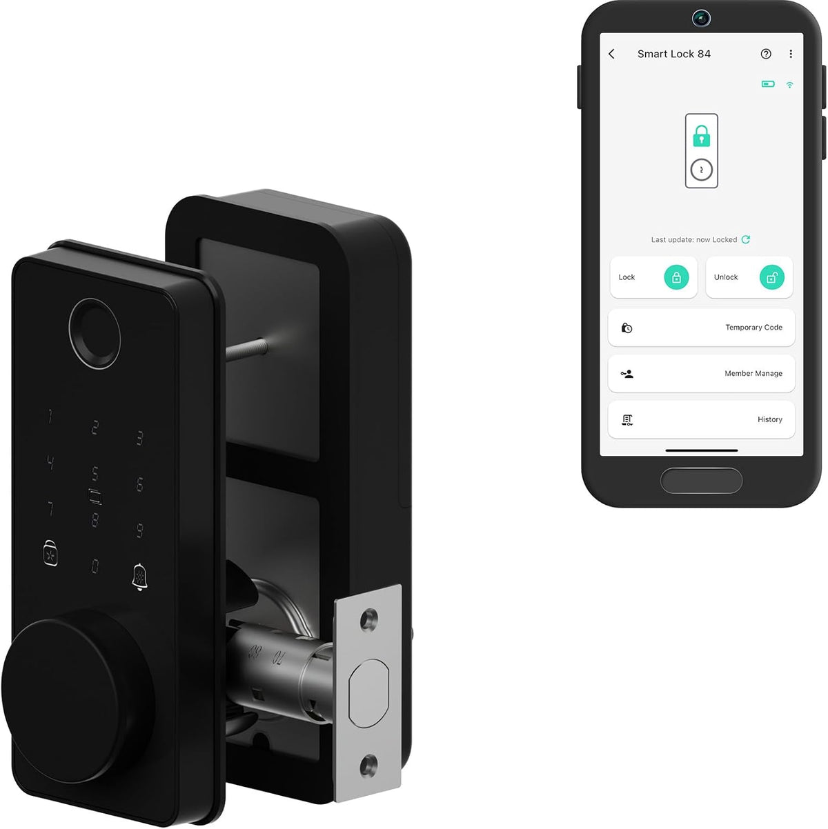 YoLink Fingerprint Smart Deadbolt Lock, YS7616