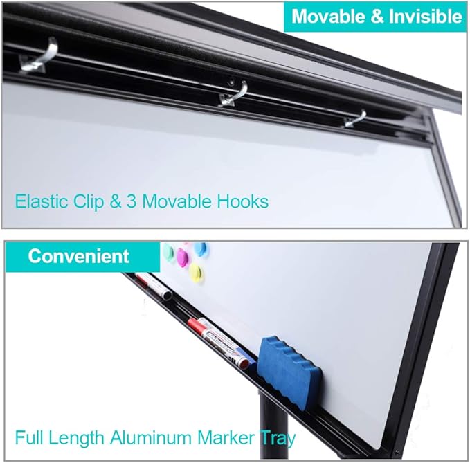 40 X 28 Inch Mobile Magnetic Whiteboard on Wheels, Rolling Dry Erase Board