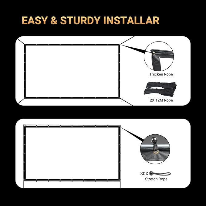 250 Inch Extra Large Projector Screen | Cinema-Grade Huge Movie Screen