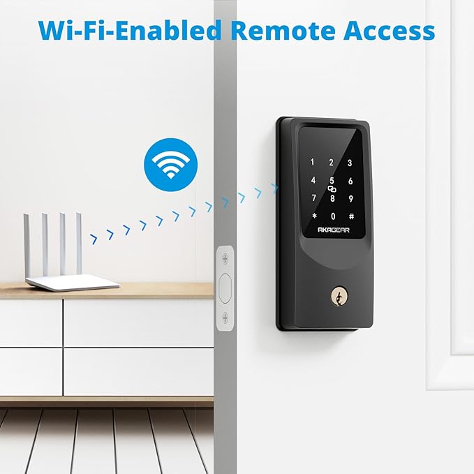AkaGear WiFi Smart Lock Keyless Entry Door Lock