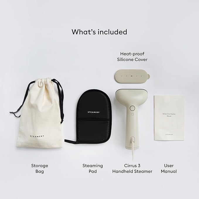 Steamery Handheld Clothes Steamer Cirrus 3, US Plug, Heated Ironing Plate