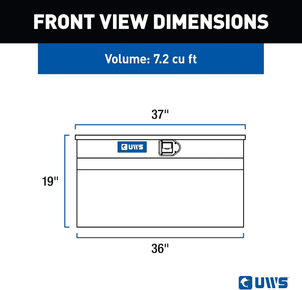 uws tbc36 36" standard chest for truck box, side view