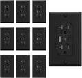 ELEGRP USB Outlets, 20 Amp Wall Outlet (10 Pack)