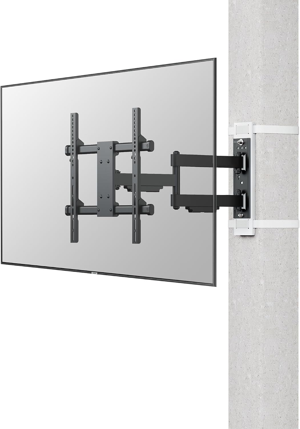 CondoMounts CLMTVA1144 Full Motion Small Pillar | Gazebo TV Mount | Round &