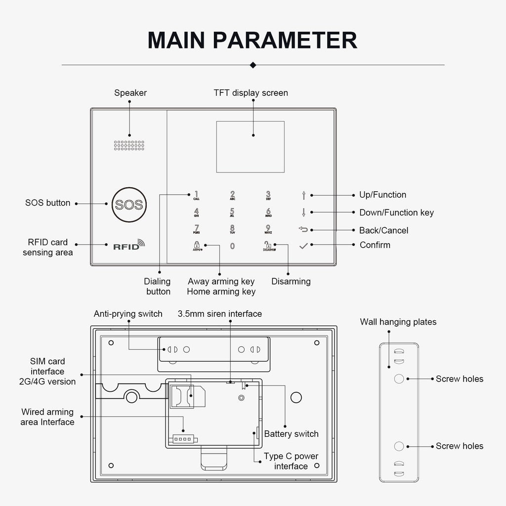 lwohsi wireless alarm system, anti-theft home security systems, view 9