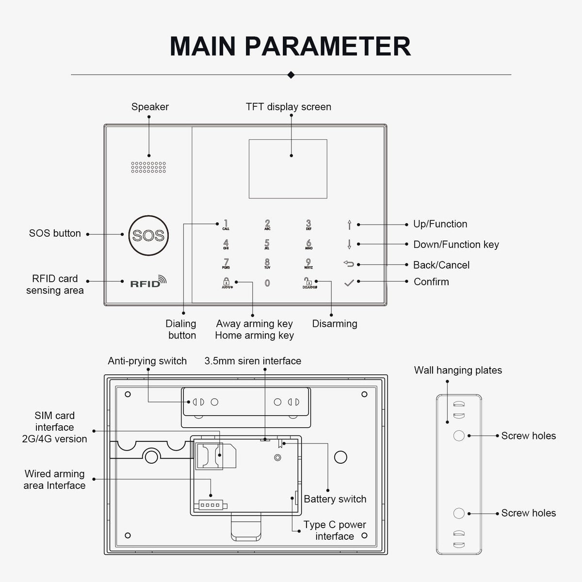 lwohsi wireless alarm system, anti-theft home security systems, view 9