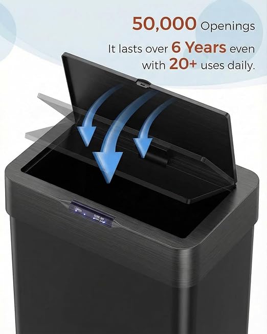 TLSUNNY 16 Gallon Motion Sensor Trash Can, Touchless Automatic Garbage Can