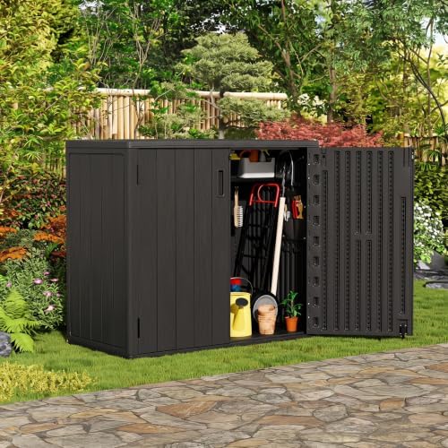 Mrosaa Horizontal Outdoor Storage Cabinet 37Cu.ft,Waterproof