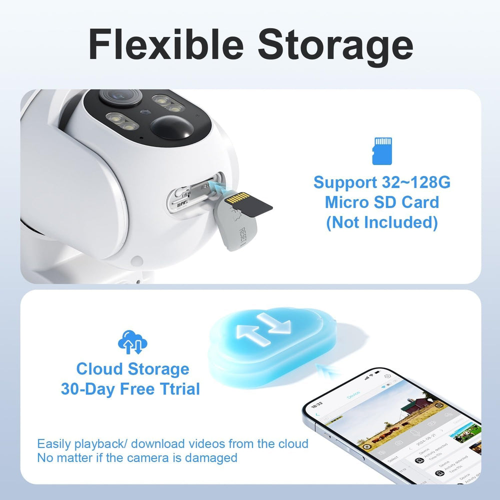 4G LTE Cellular Security Camera No Internet Needed, 2K Solar No wifi Security...