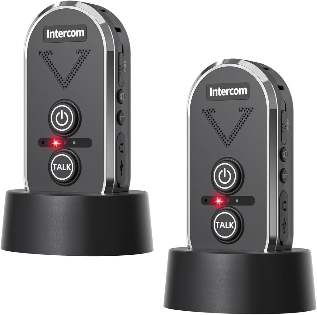 PANDAAR Doorbell Wireless for Home, Wireless Intercom System 4900ft Long Range (2 Pack)