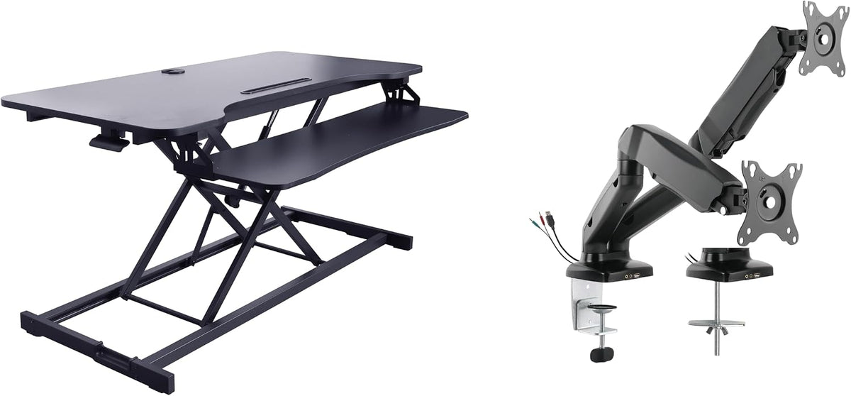 Rocelco 43" Height Adjustable Standing Desk Converter
