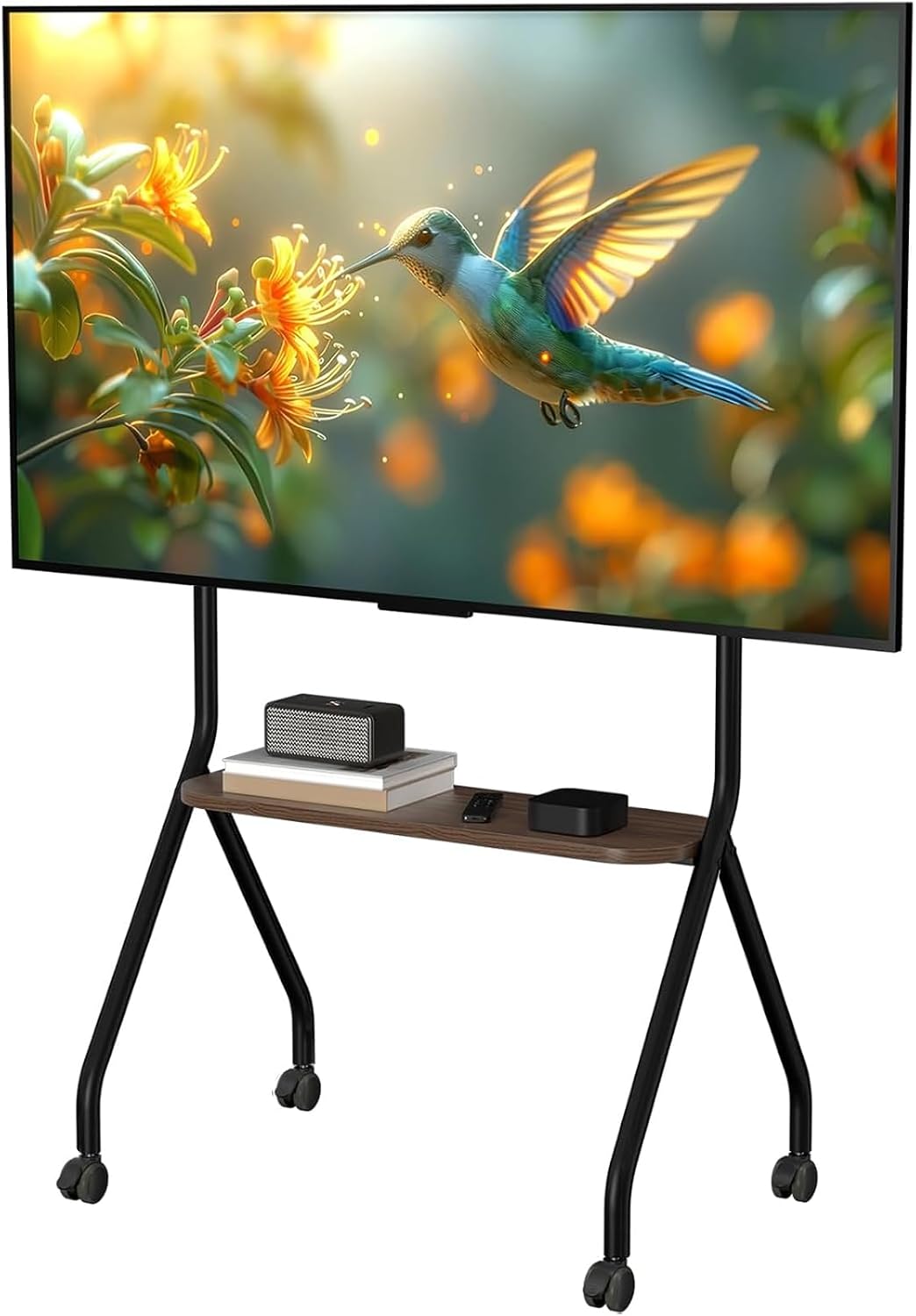 CVDF Rolling TV Stand for 49-75 Inch LCD LED OLED Flat/Curved Panel Screen TVs