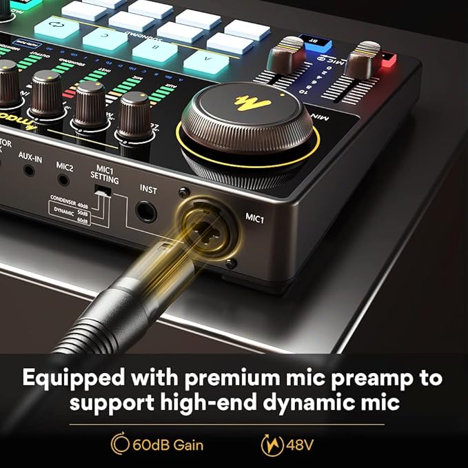 MAONO Audio Interface, MaonoCaster 10-Channel Podcast mixer