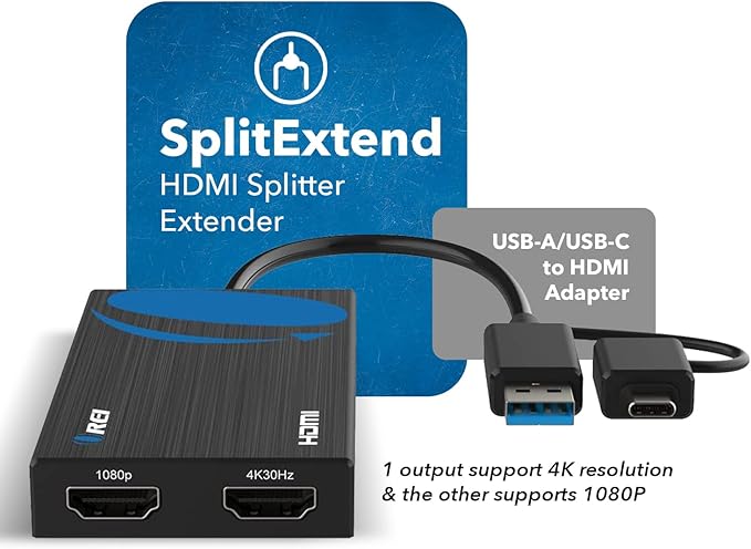 OREI SplitExtend HDMI Splitter Extended Display