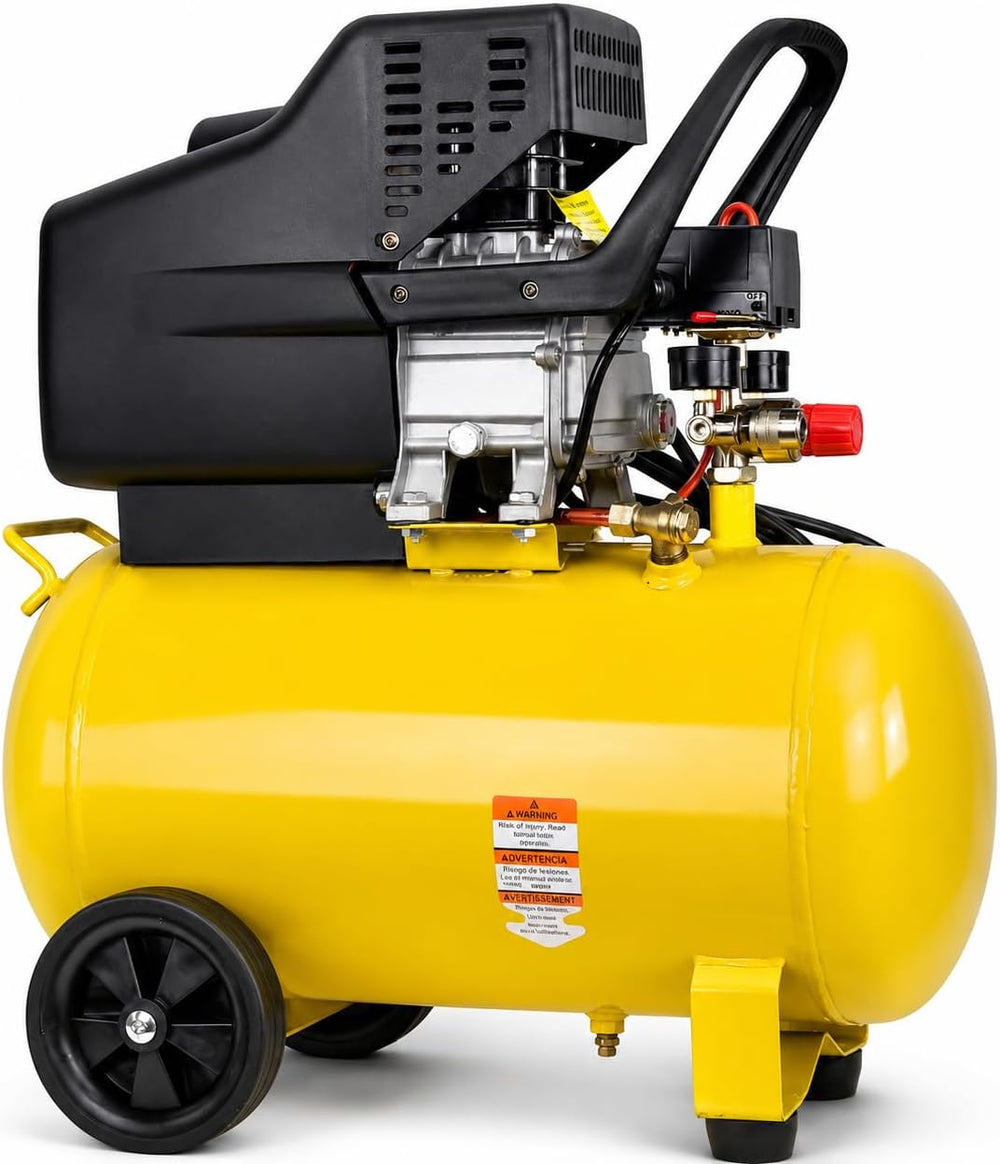 Stark USA 3.5HP 10 Gallons Air Compressor Tank Ultra Quiet Horizontal Tank Ad...