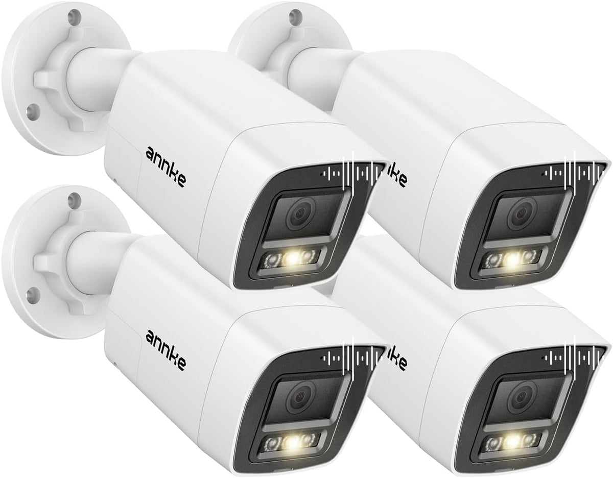 ANNKE 2MP/1080P Two-Way Audio Outdoor Analog Add-on Security Camera, White