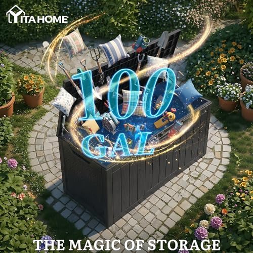 YITAHOME 100 Gallon Large Outdoor Deck Box