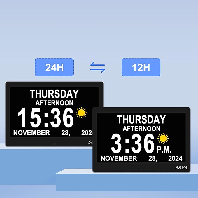 SSYA Dementia Clock for Seniors, Digital Clock
