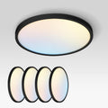 ASD LED 12" Round Flush Mount Ceiling Light Fixture, Low Profile Surface (4 Pack)