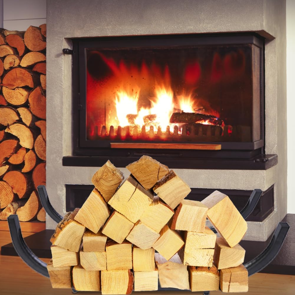 oude hower curved firewood rack heavy duty firewood on a desk or shelf