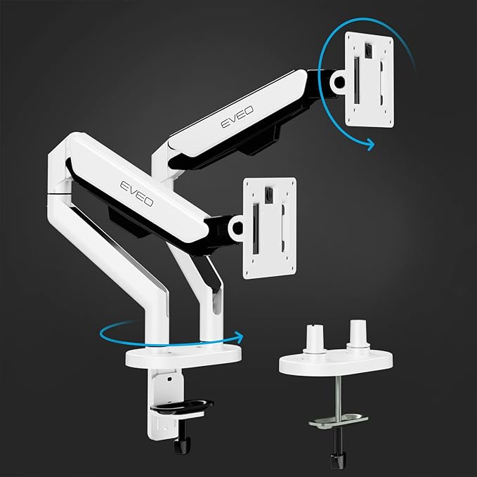 EVEO Premium Dual Monitor Mount 14"-35” Dual Monitor Arm VESA Bracket