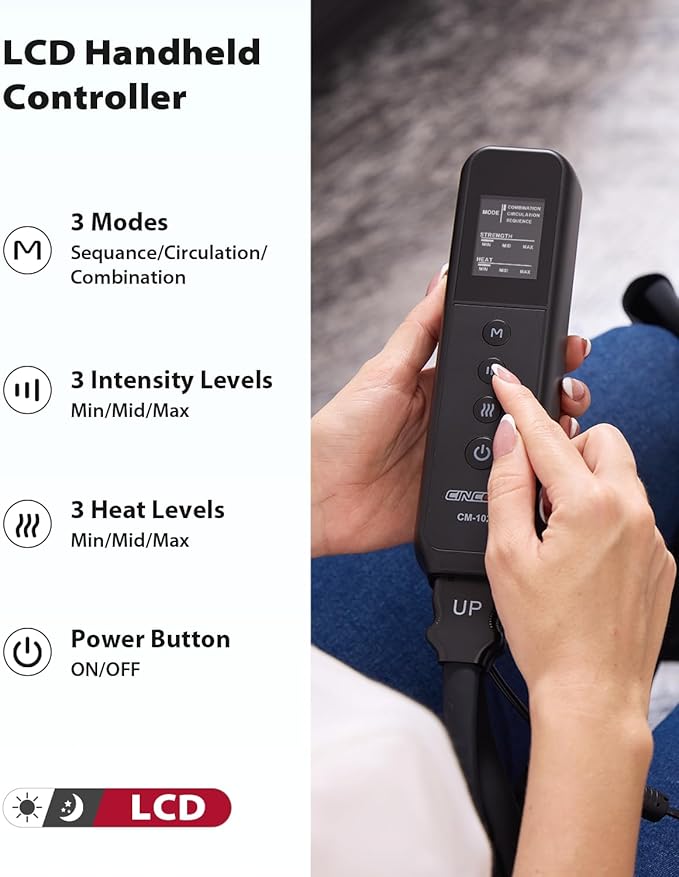 CINCOM Leg Massager with Heat and Compression