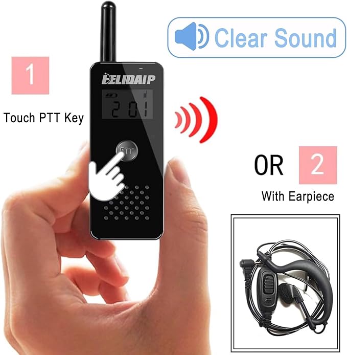 ELIDAIP T-M16 Small Walkie Talkies, Portable Two Way Radio